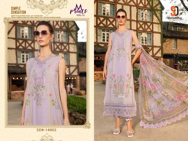 Shraddha M Prints Vol 14 Chiffon Dupatta Pakistani Suit Collection